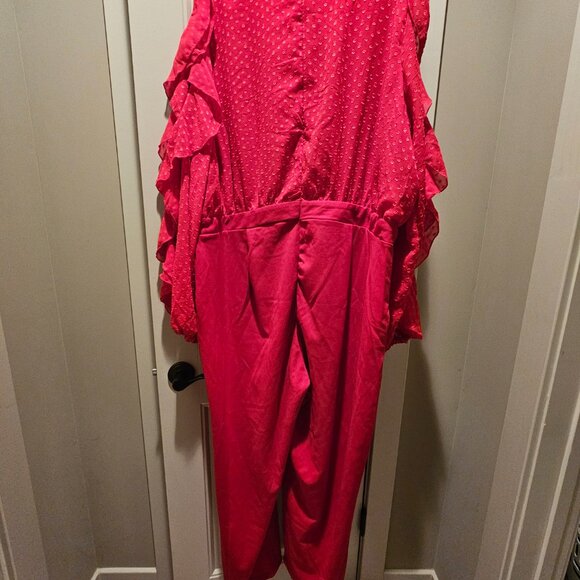 Ashley Stewart’ One-Piece Red Pants Suit 14/16 OR 28/61 NWOT - Picture 10 of 10